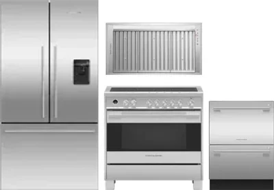 4 Piece Package Includes Refrigerator, Range, Hood And Dishwasher